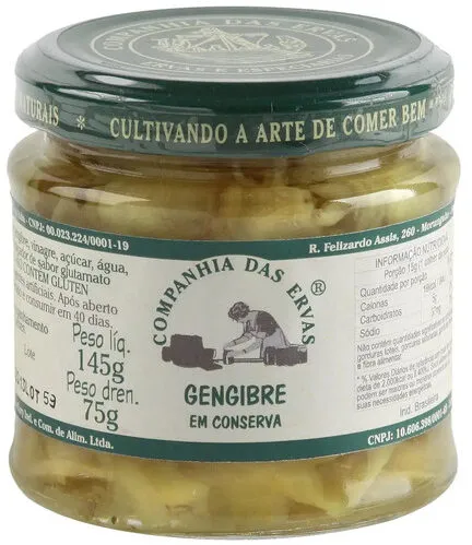 Gengibre Em Conserva Gari Companhia Das Ervas Vidro 75g