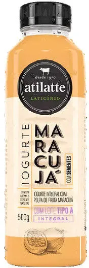 Iogurte Integral Maracujá Atilatte Garrafa 500g