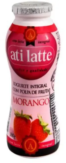 Iogurte Integral Morango Atilatte Frasco 180g