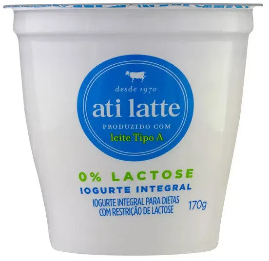 Iogurte Integral Zero Lactose Atilatte Copo 170g