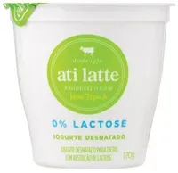Iogurte Desnatado Zero Lactose Ati Latte Copo 170g