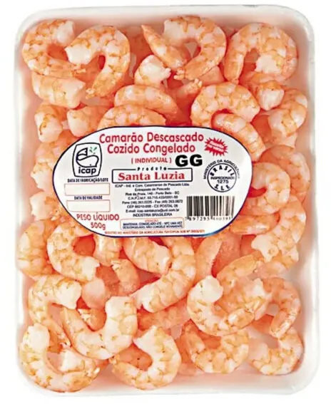 Camarão Cozido Gg Congelado Santa Luzia 500g