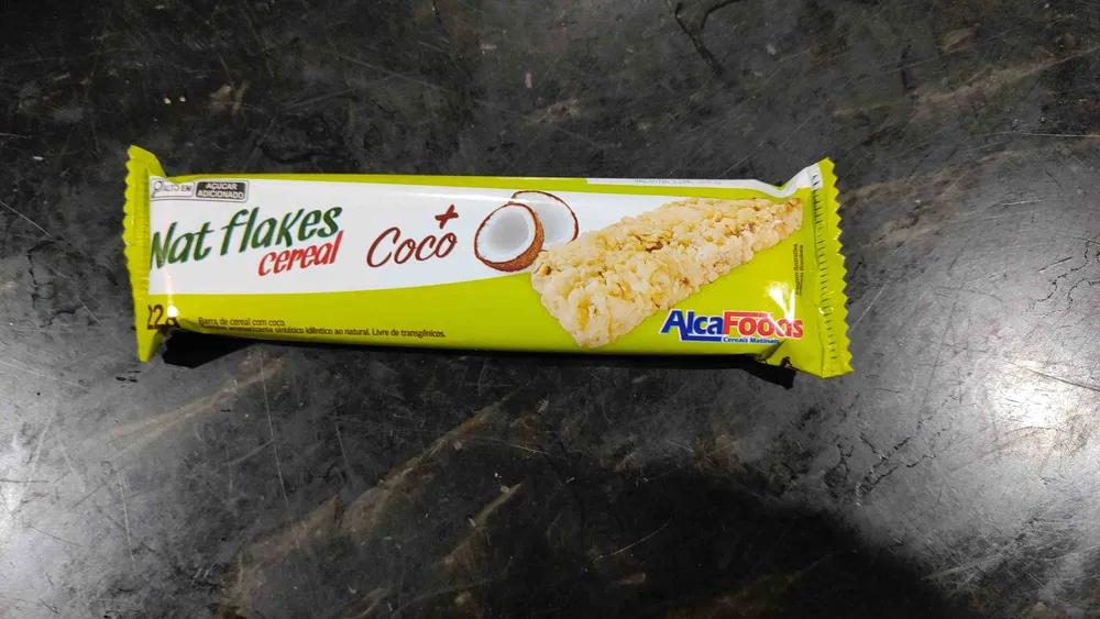 Barra de cereal com coco