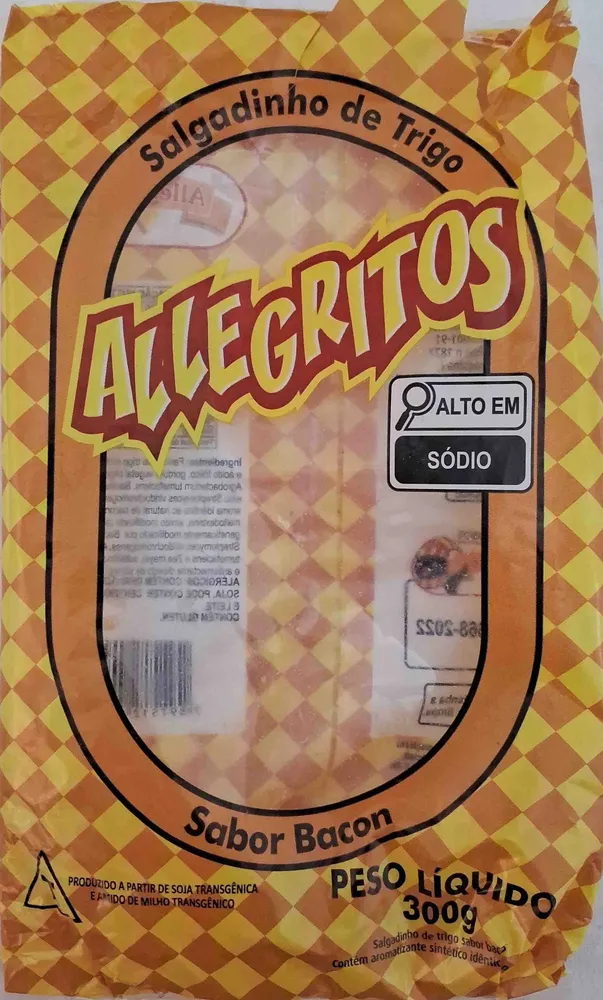Salgadinho de trigo sabor bacon