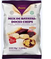 Chips De Batatas Doces Fhom Raízes Pacote 45g