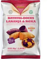 Chips Batatas Doces Laranja Roxa Chips Fhom Pacote 45g