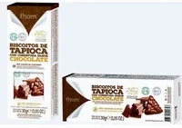 Biscoito De Tapioca Cobertura Chocolate Vegano Fhom Caixa 30g 2 Unidades