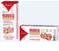 Pack Biscoito De Tapioca Cobertura Morango Vegano Fhom Caixa 30g 2 Unidades