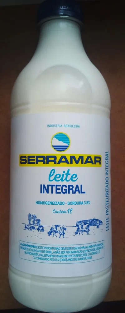 Leite Pasteurizado Integral Serramar Garrafa 1L