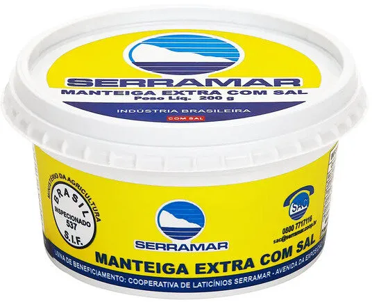 Manteiga Extra Com Sal Serramar Pote 200g