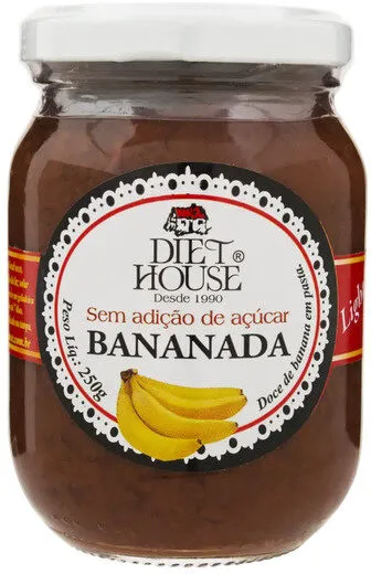 Doce Pastoso Banana Light Diet House Vidro 250g