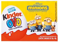 Pack Chocolate Ao Leite Meu Malvado Favorito 3 Kinder Ovo Caixa 40g 2 Unidades