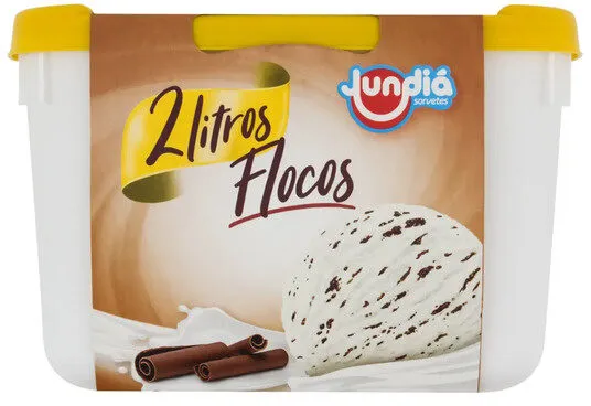 Sorvete Flocos Jundiá Pote 2l