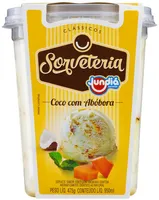 Sorvete Coco Com Abóbora Jundiá Clássicos Sorveteria Pote 950ml