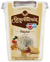 Sorvete Paçoca Jundiá Clássicos Sorveteria Pote 950ml