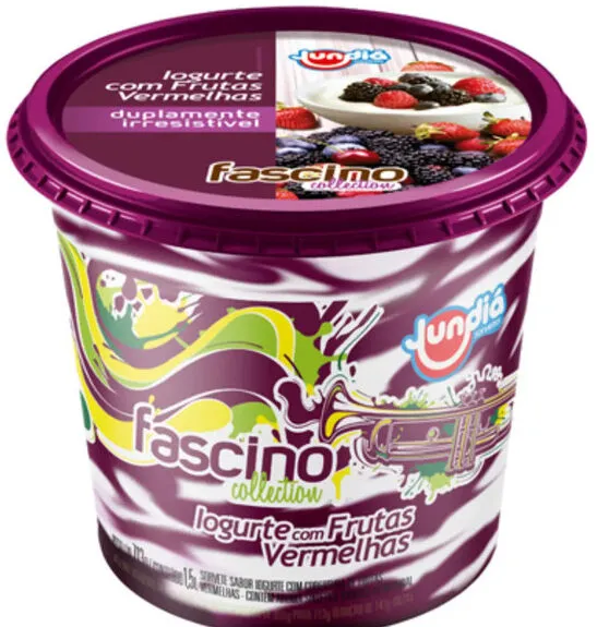 Sorvete Iogurte Cobertura Frutas Vermelhas Jundiá Fascino Collection Pote 1,5l