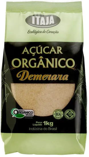 Açúcar Demerara Orgânico Itajá Pacote 1kg