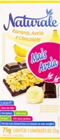 Pack Barra De Cereal Banana, Aveia Cobertura Chocolate Light Naturale Caixa 75g 3 Unidades