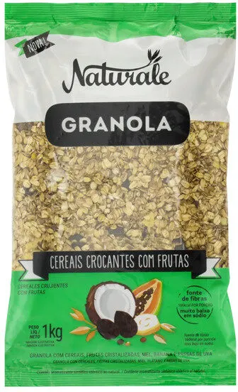 Granola Cereais Crocantes Com Frutas Naturale Pacote 1kg