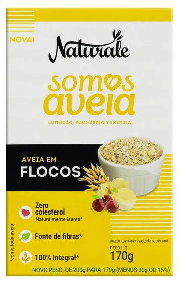 Aveia Em Flocos Grossos Naturale Somos Aveia Caixa 170g