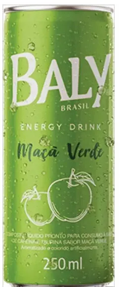 Energético Maçã Verde Baly Lata 250ml