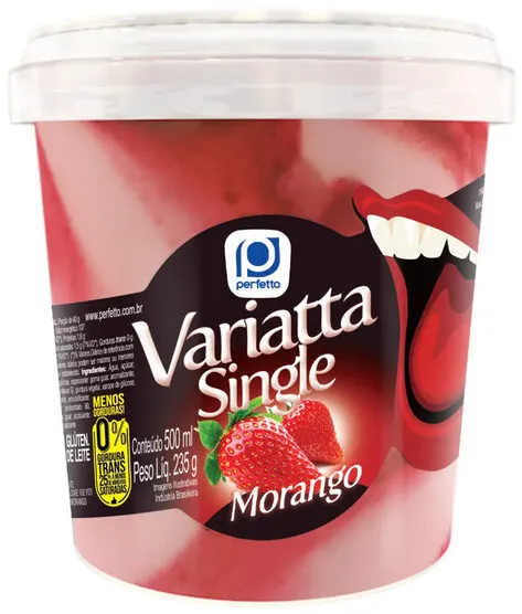 Sorvete Morango Perfetto Variatta Single Pote 500ml