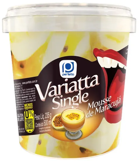 Sorvete Mousse De Maracujá Perfetto Variatta Single Pote 500ml