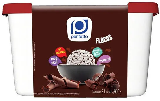 Sorvete Flocos Perfetto Pote 2l
