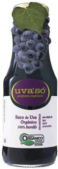Suco Integral Orgânico Uva Uvasó Garrafa 300ml