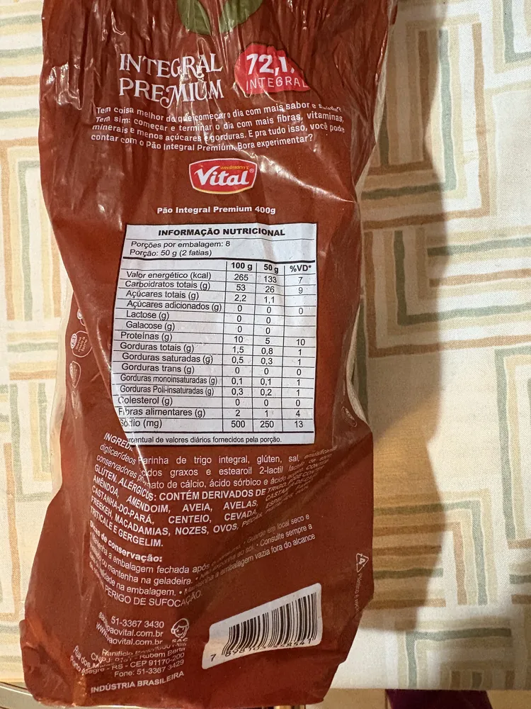 Pão Integral Premium