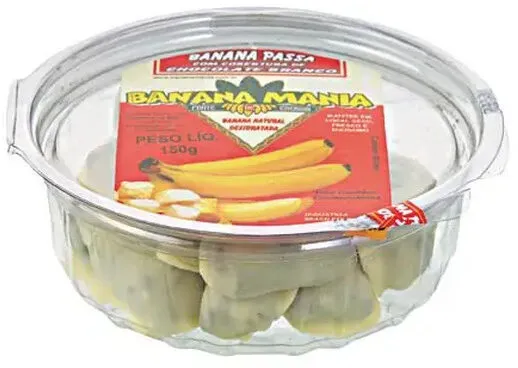 Banana Passa Cobertura Chocolate Branco Banana Mania Pote 150g