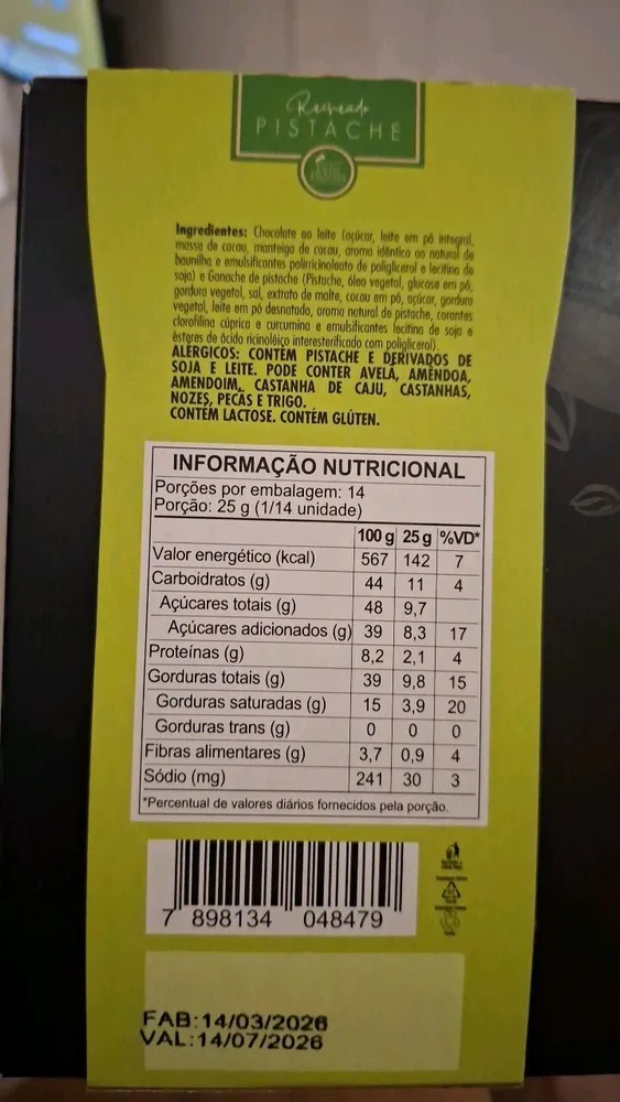 Ganache de Pistache