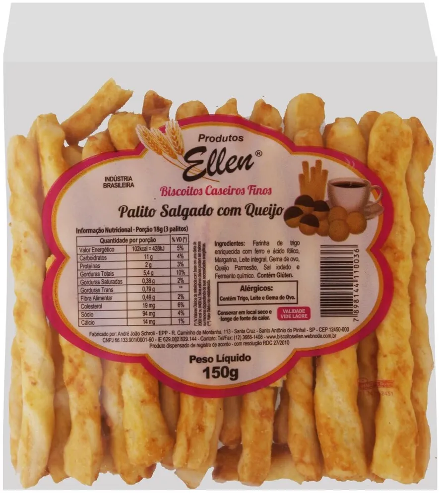 Palito Com Queijo Ellen Pacote 150g
