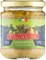 Antepasto Bruschetta Azeitonas Verdes Paganini Vidro 170g
