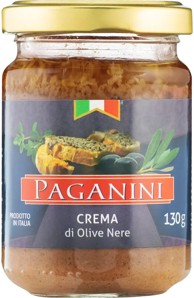 Antepasto Azeitonas Pretas Paganini Vidro 130g