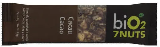 Barra De Nuts Castanhas E Cacau Bio2 7nuts Pacote 25g