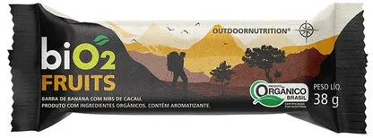 Barra De Frutas Orgânica Banana Com Nibs De Cacau Bio2 Outdoor Nutrition Pacote 38g