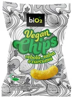 Salgadinho Orgânico Cebola, Salsa E Cúrcuma Bio2 Vegan Chips Pacote 40g