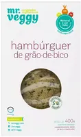 Hambúrguer De Grão De Bico Zero Lactose Mr. Veggy Caixa 400g 6 Unidades