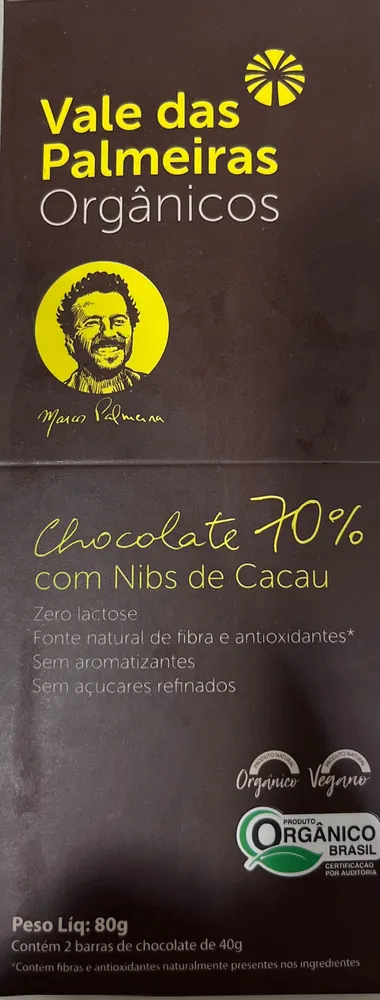 Chocolates 70% com Nibs de cacau