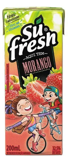 Bebida Adoçada Morango Sufresh Caixa 200ml
