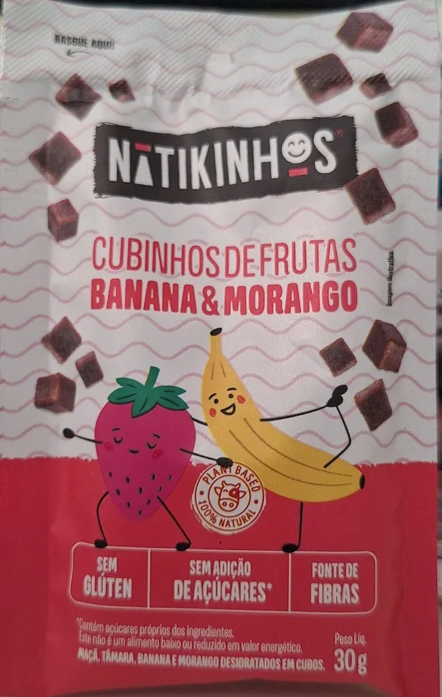 Cubinhos de Frutas Banana e Morango