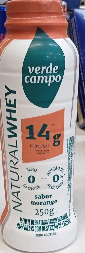 Iorgute Morango Natural Whey 14g Verde Campo
