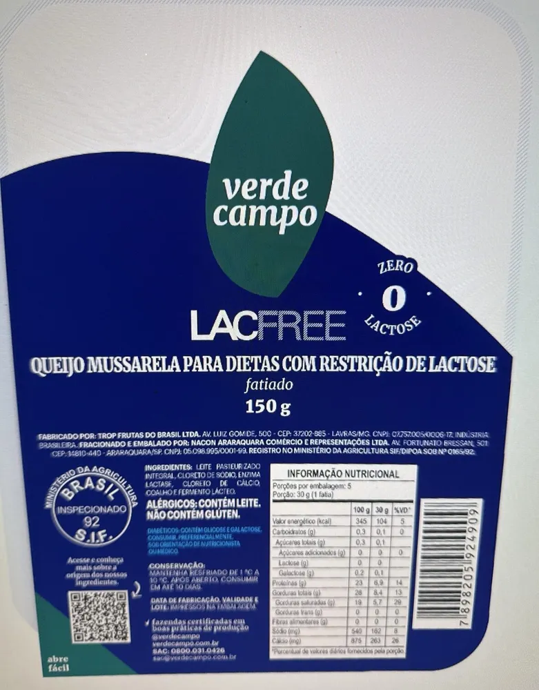 queijo mussarela fatiado