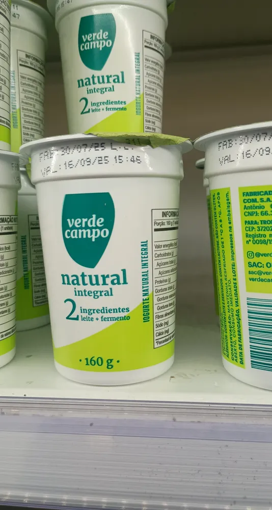 Iogurte verde campo integral
