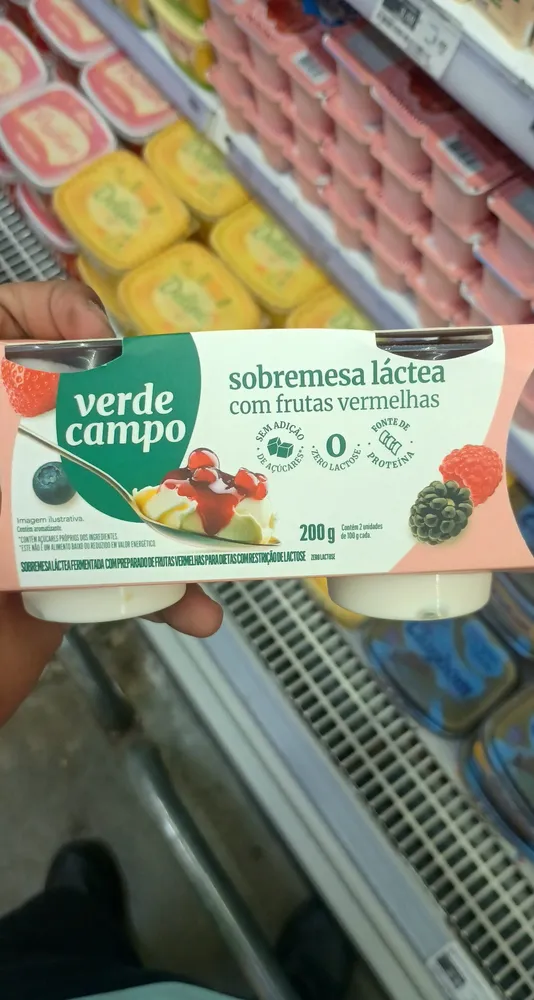 Sobremesa Láctea Com Frutas Vermelhas