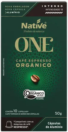 Café Em Cápsula Torrado E Moído Orgânico One Native 50g Com 10 Unidades