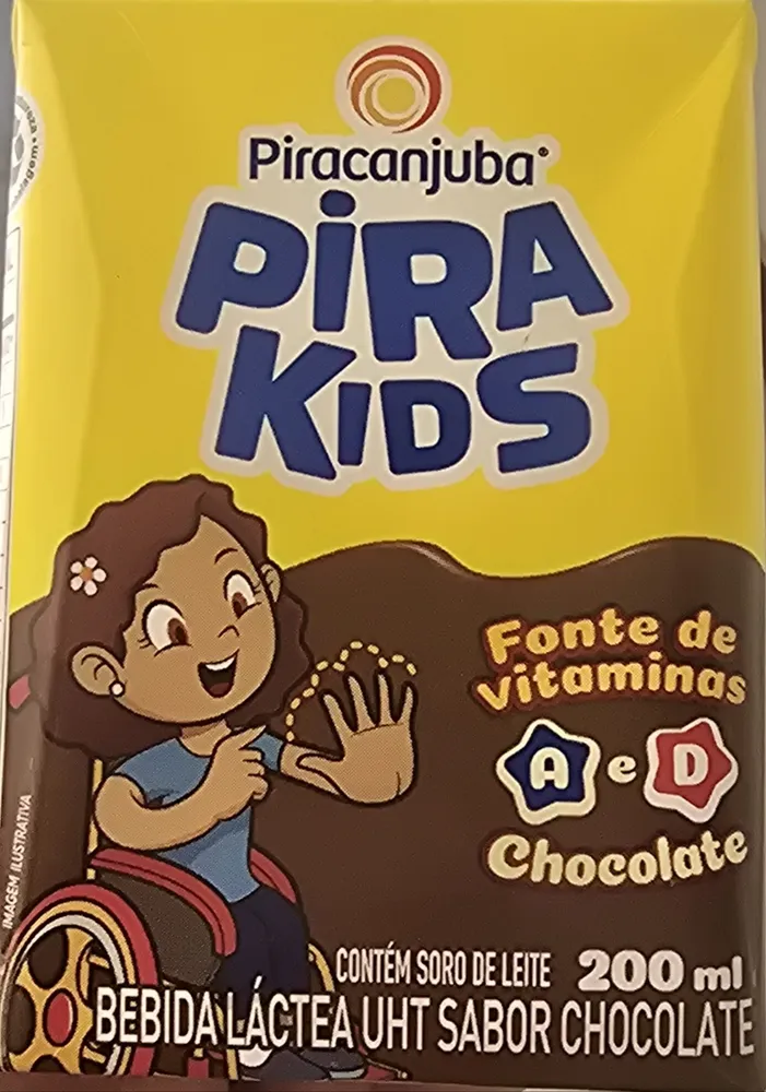 Bebida Láctea Uht Chocolate Pirakids Caixa 200ml
