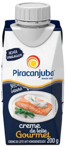 Creme De Leite Uht Homogeneizado Piracanjuba Gourmet Caixa Com Tampa 200g