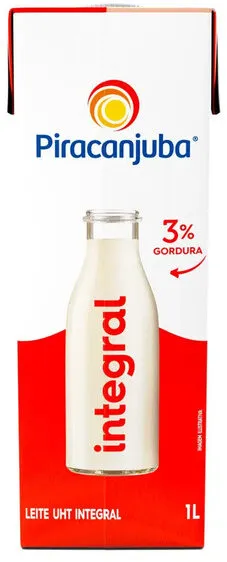 Leite Uht Integral Piracanjuba Caixa Com Tampa 1l